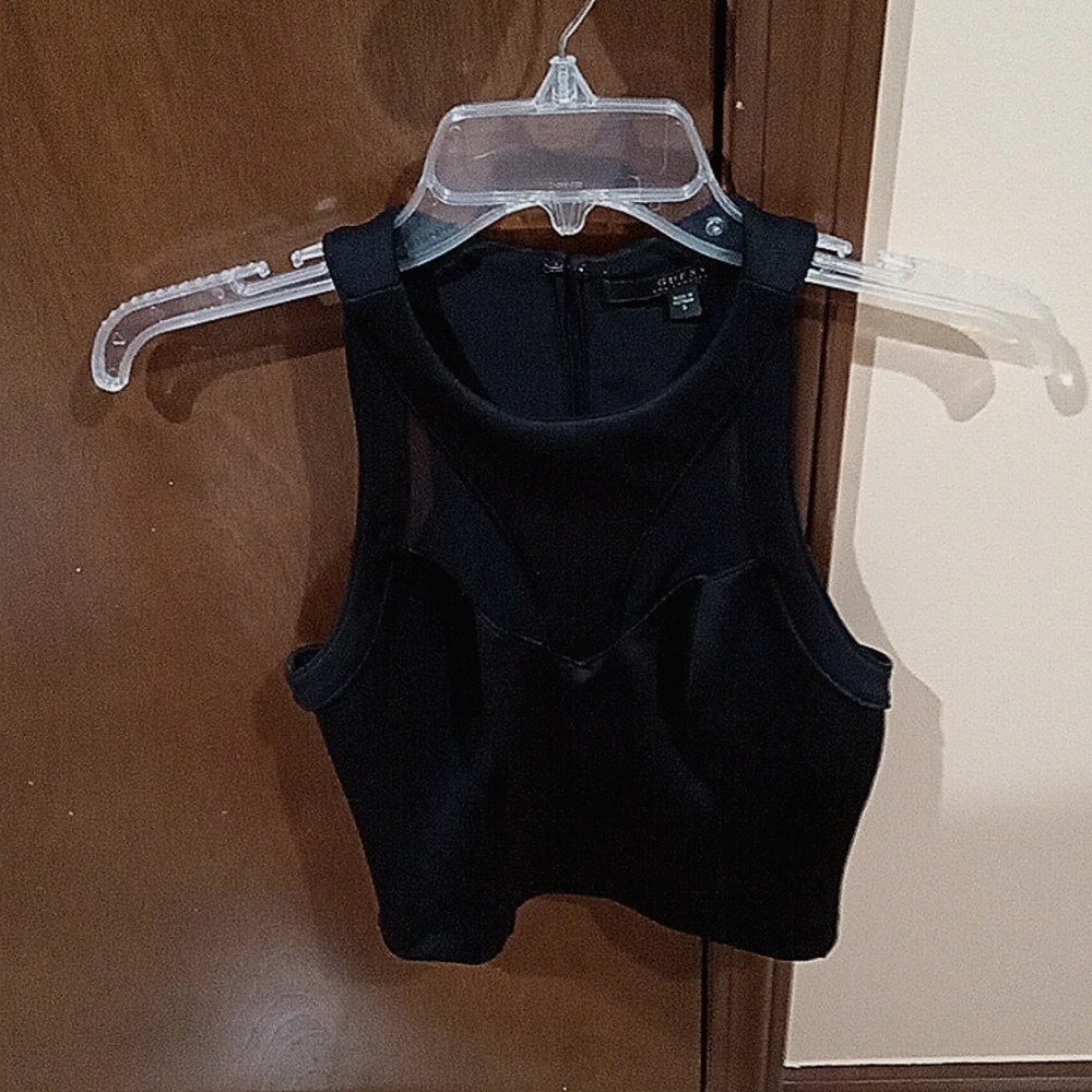 Awesome guess zip up back partial mesh in the front and back size small black
